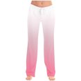 thumbnail image 2 of KIHOUT Sweatpants for Woman New Arrivals Fashion Gradient Printing Elastic Waist Drawstring Full Length Trousers with Pockets, 2 of 5