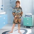 thumbnail image 5 of FORMRS Kids Bathrobe Unisex Hooded Robe Toddler Pajamas Sleepwear, Size 4-6T, Starry Pizza, 5 of 7