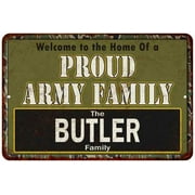 Butler Proud Army Family Gift Gift 12x18 Metal Sign 112180023098