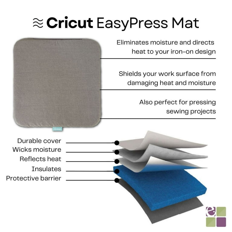  Cricut EasyPress Mat (16 x 20), Protective Resistant Mat for  Heat Press Machines, HTV and Iron On Projects, Heat Press Mat, Compatible  with EasyPress 2 Machine, Gray : Arts, Crafts 