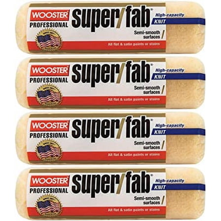 Wooster Genuine 9" Super/Fab 1/2" Nap Roller Cover 4-Pack, R240-9-4PK