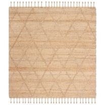 SAFAVIEH Natural Fiber Nancy Solid Area Rug, Natural, 8' x 8' Square