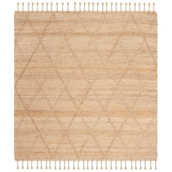 SAFAVIEH Natural Fiber Nancy Solid Area Rug, Natural, 8' x 8' Square