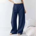 thumbnail image 6 of JJHGVB Sweatpants Women Wide Leg Sweatpants Long Sweatpants Comfy Pants Women Comfortable Womens Pants Navy 2XL, 6 of 7