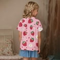 thumbnail image 4 of CYRBOKO Toddler Girls T Shirts, Casual Summer Crewneck Printed Short Sleeve Tops Watermelon Red Size 4-5T, 4 of 7
