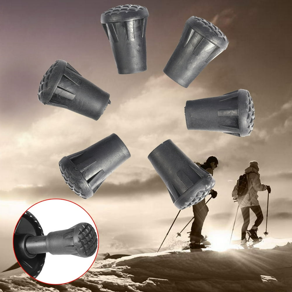 6pcs/set Replacement Outdoor Trekking Hiking Pole Tip End Walking Stick