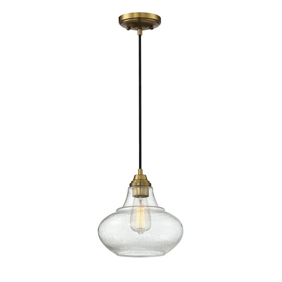 Trade Winds Lighting 1-Light Pendant Light In Natural Brass