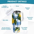 thumbnail image 2 of Yayeee 40oz Stainless Steel Tumbler with Straw and Handle Double-Wall Insulated Travel Water Bottle, Light Blue Plaid, 2 of 8
