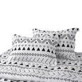 thumbnail image 4 of Black and White King Microfiber 1400 Thread Count Washable Duvet Cover Set, 4 of 5