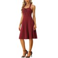 thumbnail image 4 of Allegra K Women's Gothic Tie Back A-Line Sleeveless Club Party Dresses, 4 of 5