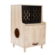 thumbnail image 1 of Cat Litter Box Enclosure Cat House Side Table with Divider Cats Furniture Cabinet Sliding Door Pet Supply Storage Room Indoor ShopWise Round, 1 of 8