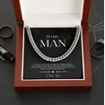 thumbnail image 2 of Anniversary gifts Jewelry To My Man Necklace For Husband Boyfriend gift for him Birth Month Cuban Link Chain Necklace, 2 of 2