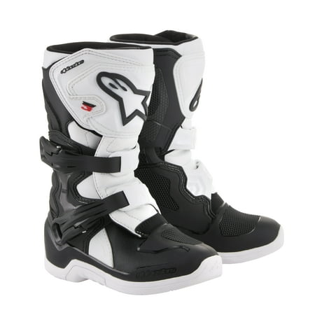 Alpinestars Tech 3S Boots Black/White Sz Y12 (Best Off Road Motorcycle Boots)