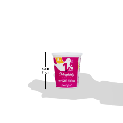 Friendship Dairies 1 Milk Fat Low Fat Small Curd Cottage Cheese