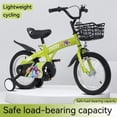 thumbnail image 2 of 18‘’Sporty Kids Bike with Training Wheels and Stand Adjustable Saddle Suitable for Boys and Girls Aged 4-10 Years Tall Height 41-57 inches Green, 2 of 9