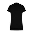 thumbnail image 6 of SDNall Summer T-Shirt for Women Solid Color Short Sleeve Casual Round Neck Side Split Fashion T-Shirt Short Sleeve Round Neck T-Shirt (Black,Sizes:S-2XL), 6 of 9