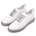 thumbnail image 3 of CMR CHAMARIPA Height Increasing Casual Shoes - White Leather Elevator Sneakers - Taller Shoes For Men 6CM / 2.36 Inches, 3 of 5
