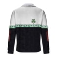 thumbnail image 6 of Womens St Patricks Day Sweatshirts Long Sleeve Half Zipper Lapel Fleece Collar Color Block Printed Casual Pullover Tops (M, Multicolor), 6 of 8