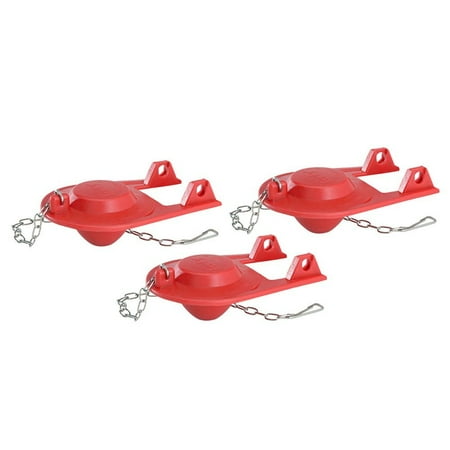 Toilet Flush Parts 2001TP Universal Toilet Tank Flapper, 2 -Inch, Red, (Pack of 3), Universal design fits 2 inch plastic flush valves (sold separately) By Korky ()