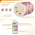 thumbnail image 5 of Yayeee Flameless Candles with Remote Flickering Battery Operated Multi Color Changing, Light Pink Doughnuts, 5 of 7