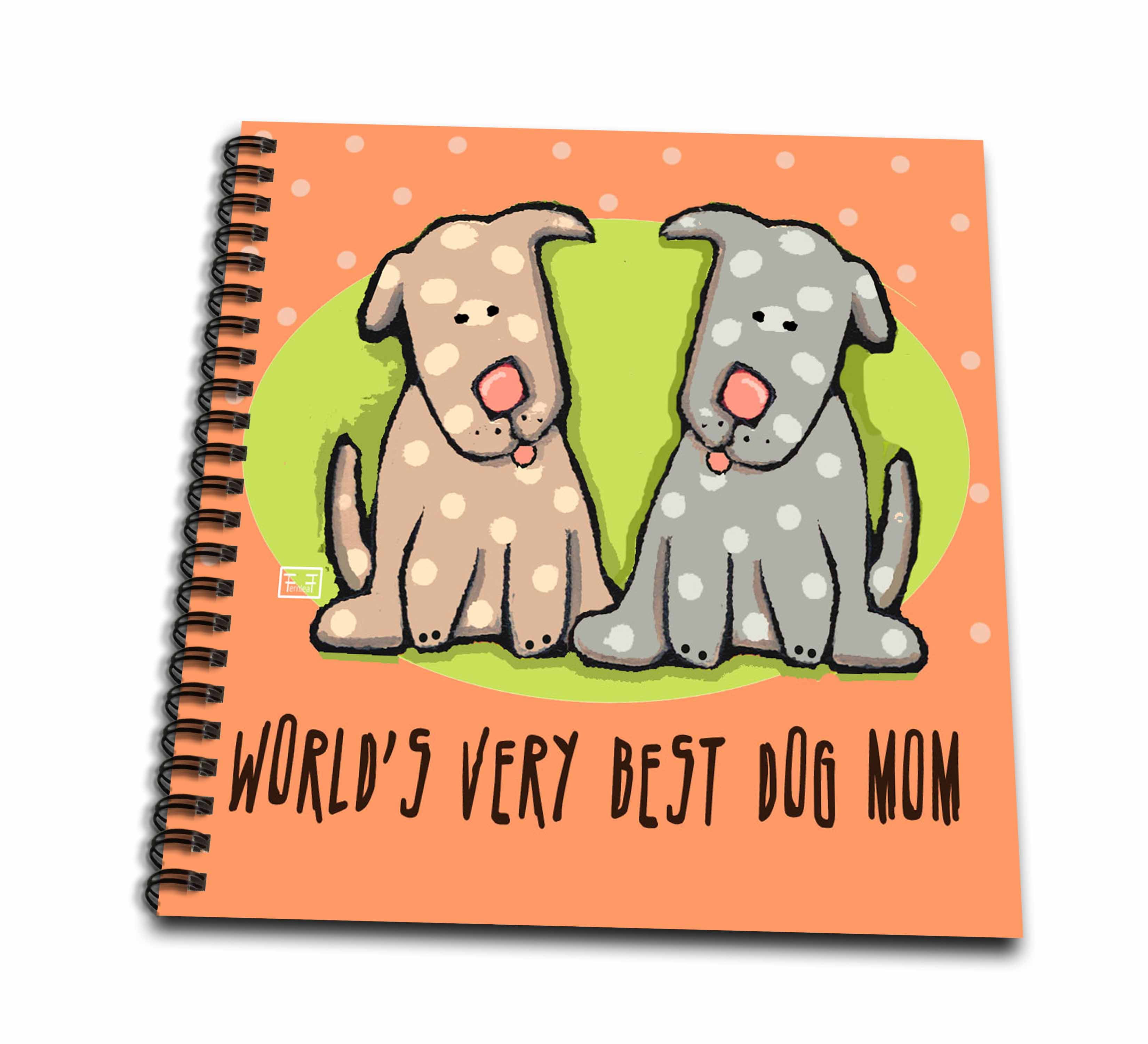 3dRose World s Best Dog Mom Cute Cartoon Puppies Pets Animals Memory