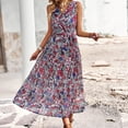 thumbnail image 2 of Vestido ajustado con cuello en V sin mangas de primavera y verano informal con estampado elegante para mujer OAVQHLG3B Store lin121212, 2 of 5