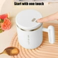 thumbnail image 5 of Xecvkr Stainless Steel Rechargeable Mixing Cup 400ml USB Automatic Stirring for Coffee Protein Shakes Orange Beige White, 5 of 6