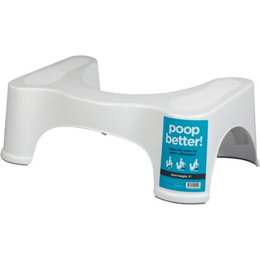 Squatty Potty The Original Bathroom Toilet Stool, White, 7 Inch, 1 Step, Anti-Slip