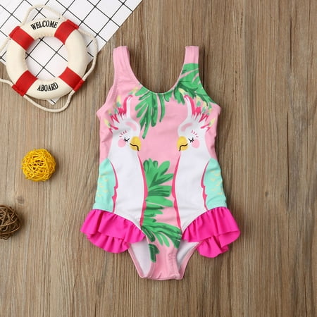 

Baby Girl Bikini Ruffles Sleeve Swimsuits Backless Bathing Suits for Toddler Girls