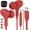 Red, variant on Pink magnetic Type-C wired noise canceling in-ear earphones with built-in microphone, compatible with iPhone 15/16/17 Plus, iPad 10, Samsung S20/S21/S22/S23/S24/S25/S26 Ultra and Pixel 8a