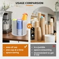 thumbnail image 3 of Rotating Paper Cup Dispenser, Cup Holder with 4 Compartments, Disposable Coffee Cup Dispenser Removable, Plastic Cup Storage & Lid Holder for Countertops, Kitchen, Coffee Stations (Gray), 3 of 13