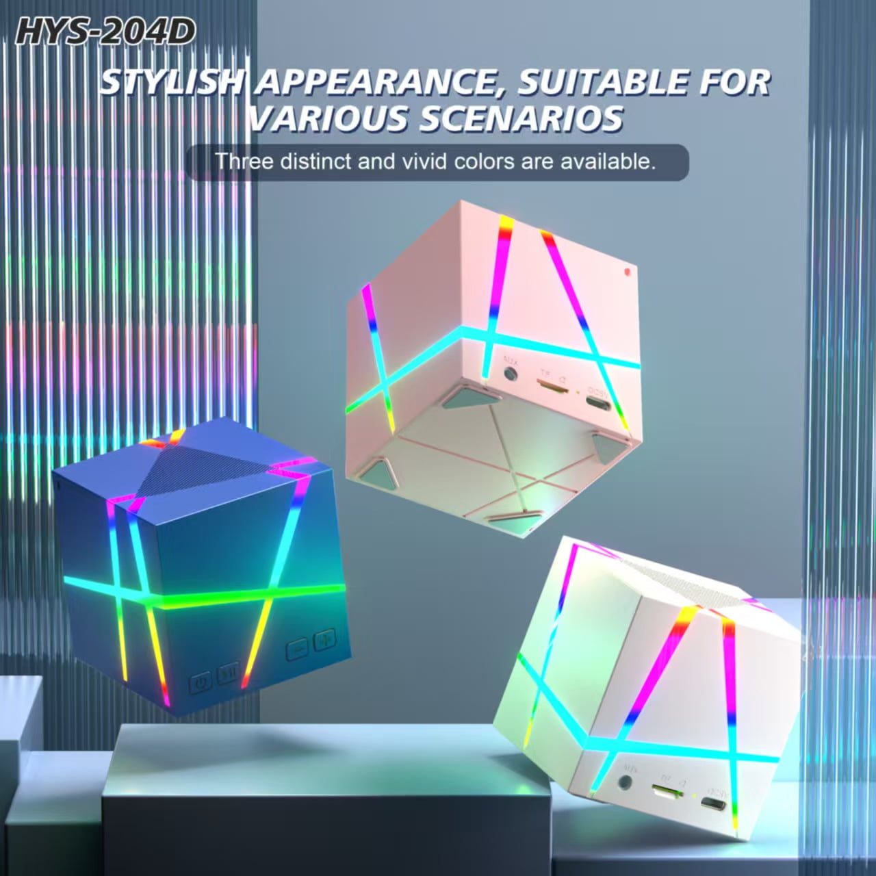 Creative Rubik's Cube Bluetooth speaker, desktop smart speaker, portable speaker, luminous and colorful wireless mini subwoofer small speaker.