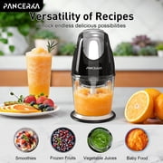 PANCERKA One-Touch Electric Mixer, Food Processors, Meat Grinder, Electric Vegetable Chopper, With 4 Stainless steel Blades, 600ml Capacity, Easy to store, for Meat/Smoothie/Vegetable/Puree/Fruits/Ga