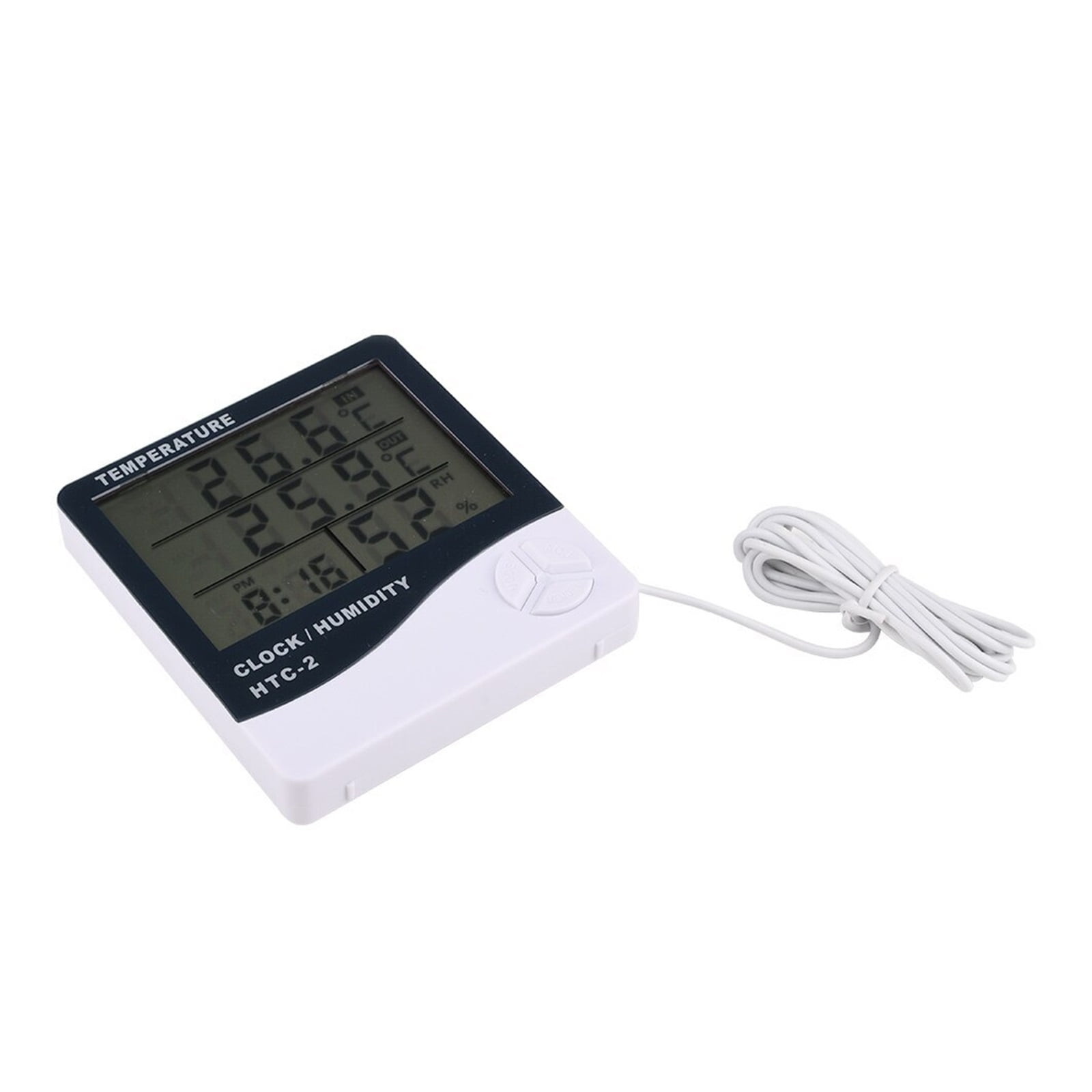 LCD Digital Temperature -2 Home Indoor Outdoor Hygrometer Thermometer Weather Station with Clock ,Fast Response