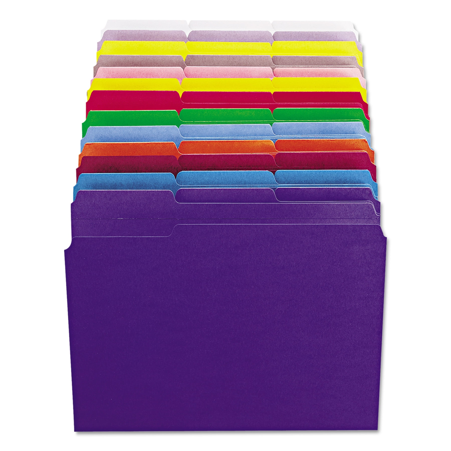 Smead 12534 File Folders, 1/3 Cut, Reinforced Top Tab, Letter, Orange, 100/Box