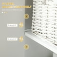 thumbnail image 4 of kleankin Narrow Bathroom Cabinet Linen Towel w/ Adjustable Shelf, 2 Doors, 4 of 9