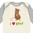 thumbnail image 4 of Inktastic I Love Rats Boys or Girls Long Sleeve Baby Bodysuit, 4 of 5