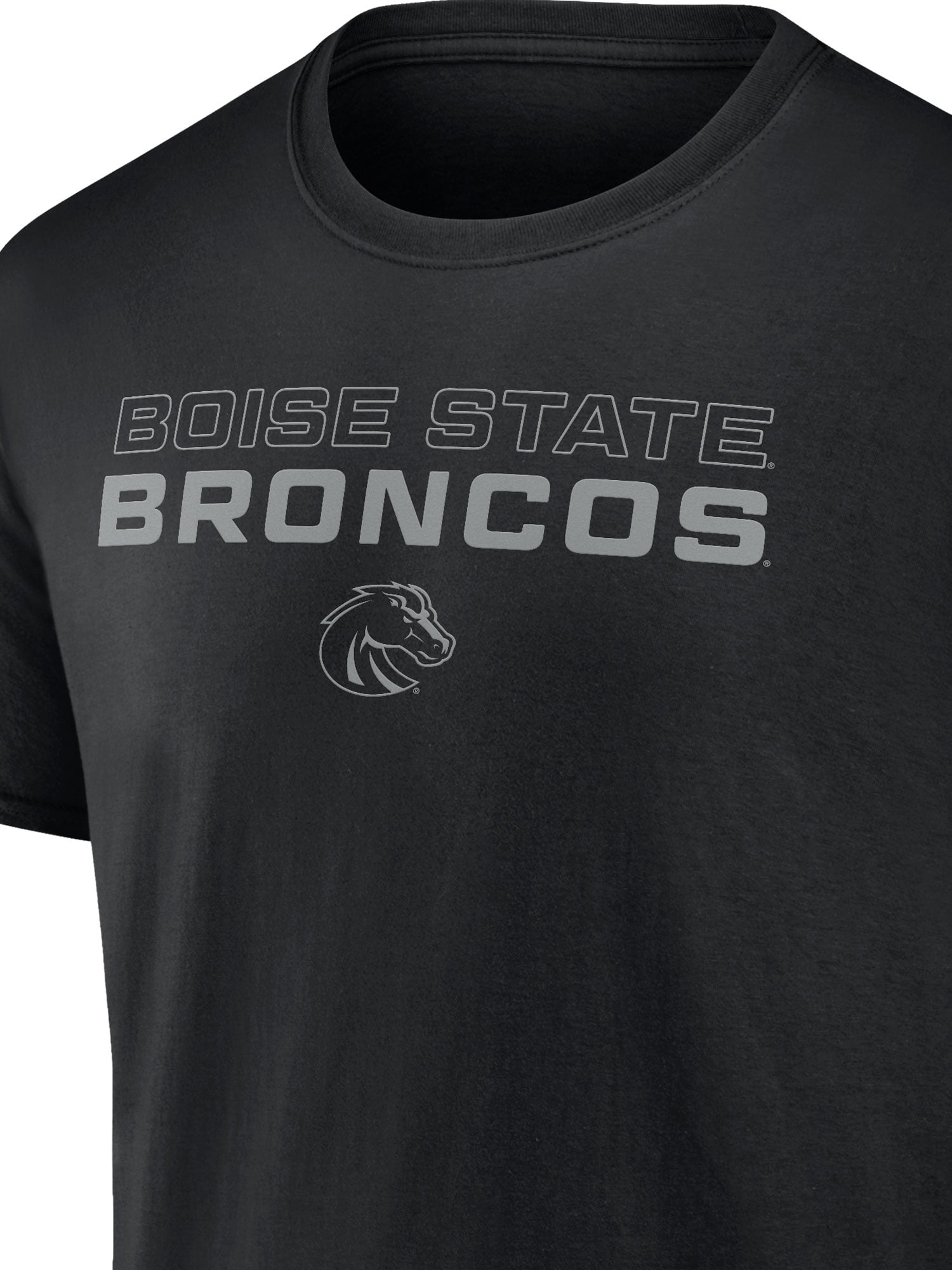 NCAA Boise State Broncos Men's Cotton Black Short Sleeve T-Shirt