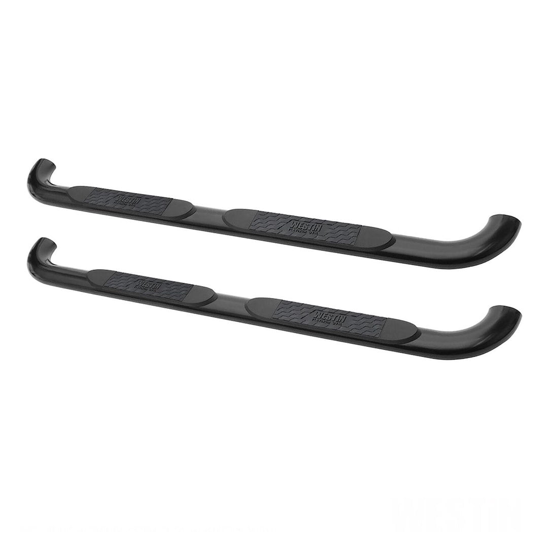 Westin 21-4085 Platinum 4" Oval Nerf Step Bars - Black Powdercoat Finish