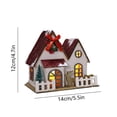 thumbnail image 3 of Christmas Village House Decor - PVC Miniature Holiday House Ornament - 5.12x3.94in Multicolor Resin Christmas Decoration for Tabletop, Shelf, or Gift, 3 of 6