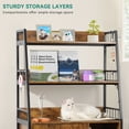 thumbnail image 2 of Dextrus Large Hidden Cat Litter Box Enclosure Furniture with Shelf & Double Doors, Wooden Sturdy Cat Washroom Storage with 4 Hooks, Indoor Cat House Furniture for Most Litter Boxes, Vintage Brown, 2 of 8
