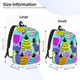 thumbnail image 3 of Yiaed Graffiti Pineapples Print Backpack, Premium Laptop Backpack, Travel Backpack for Women, Lightweight Backpacks, Comfortable Back Pack-Medium, 3 of 5