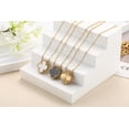 thumbnail image 4 of Set de joyería AIPPK con collar colgante de trébol, 3 piezas, chapado en oro, 4 of 7
