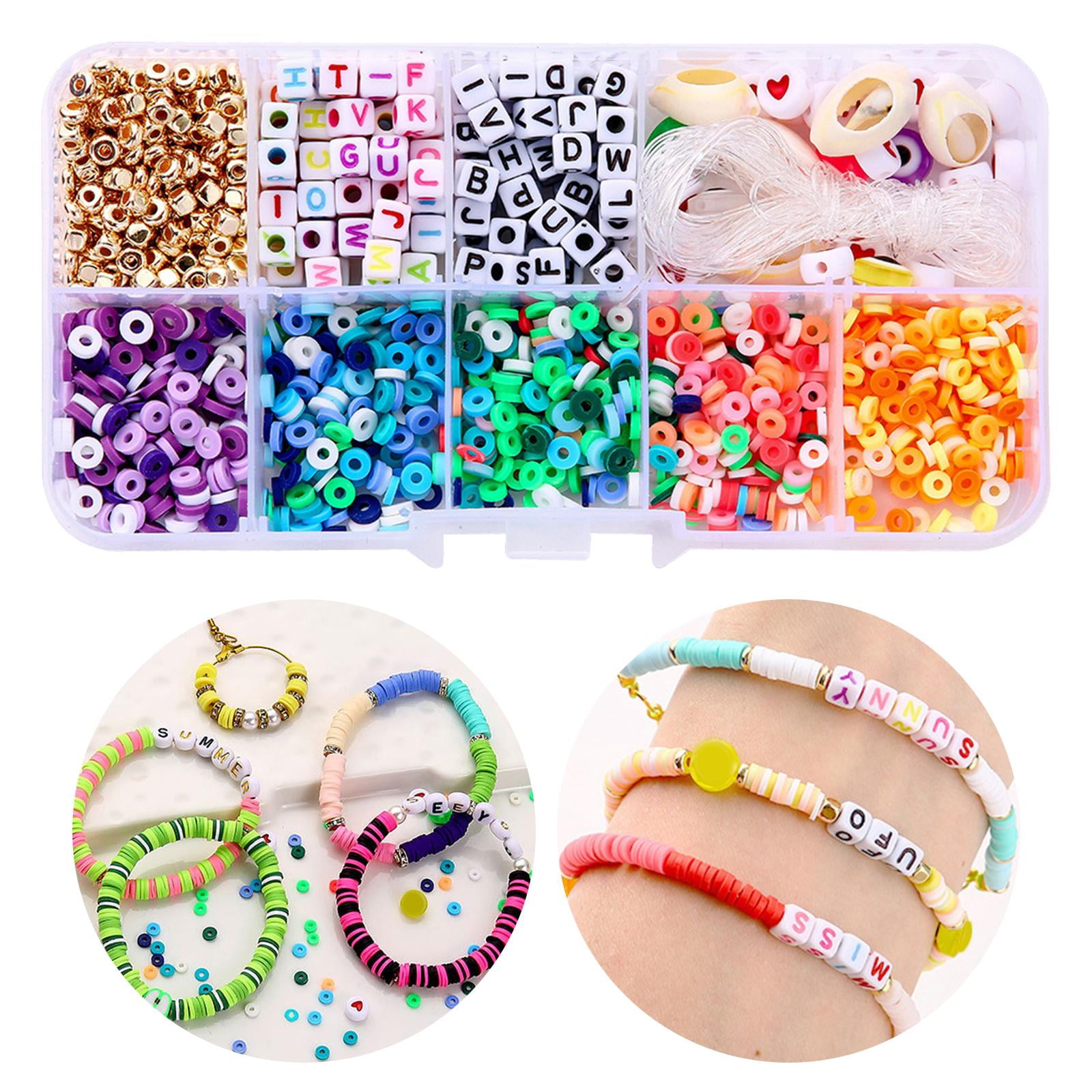 Kit Bracelet Perles Polymère 2800 Perles 20 Couleurs + Accessoires - Création Bijoux DIY