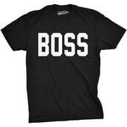 Mens Boss Shirt Funny T shirts for Dads Hilarious Matching Tees for Family T shirt (Black) - 5XL