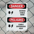 thumbnail image 4 of Cable Buried Here Bilingual OSHA Danger Aluminum Sign 14 Inch x 10 Inch - 5 Pack, 4 of 8