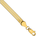 thumbnail image 2 of 14K Solid Yellow Gold 4mm Herringbone Chain Bracelet, 2 of 4