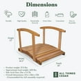 thumbnail image 4 of All Things Cedar FB48-R 4-ft Cedar Wooden Bridge with Side Rails - 46.5L x 36W x 33H, 4 of 6