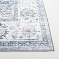 thumbnail image 6 of SAFAVIEH Arizona Asa Medallion Polyester Machine Washable Area Rug, Light Blue/Ivory, 6' x 9', 6 of 13
