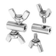 thumbnail image 1 of Unique Bargains 304 Stainless Steel 3mm Hole Wire Rope Clips, 2Pcs Wire Rope Clamp Fasteners Screws, Silver, 1 of 7